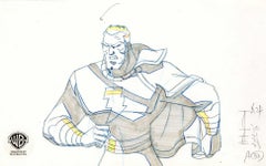 Production originale du dessin du capitaine Marvel de la Ligue de justice