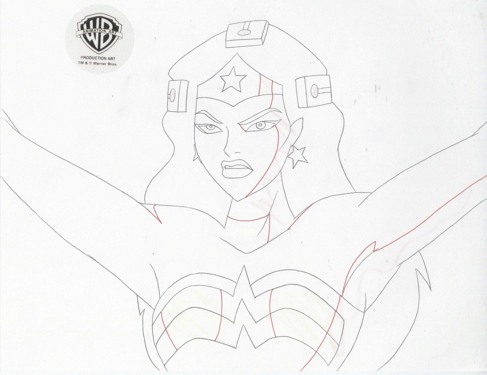Justice League Original Production Drawing: Wonder Woman - Art by DC Comics Studio Artists