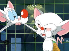 Pinky And The Brain Producción original Cel sobre fondo original: Pinky y el cerebro