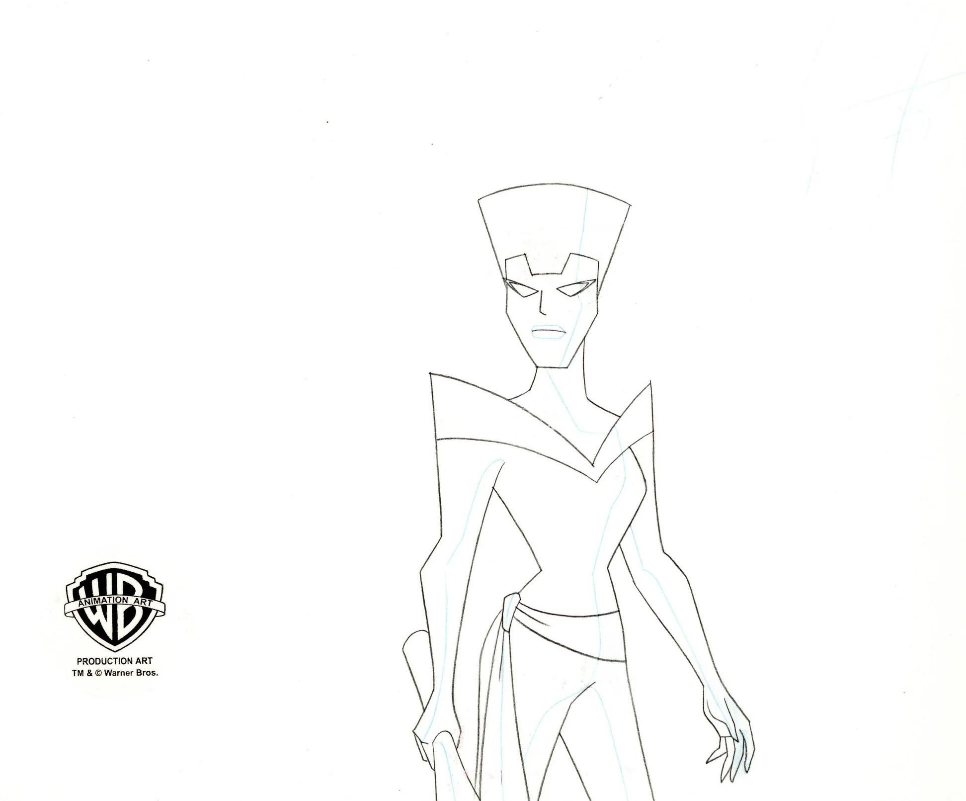 Batman Beyond Original Production Cel with Matching Drawing: Queen - Pop Art Art by DC Comics Studio Artists