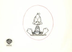 Retro Tiny Toons Original Production Drawing: Plucky Duck