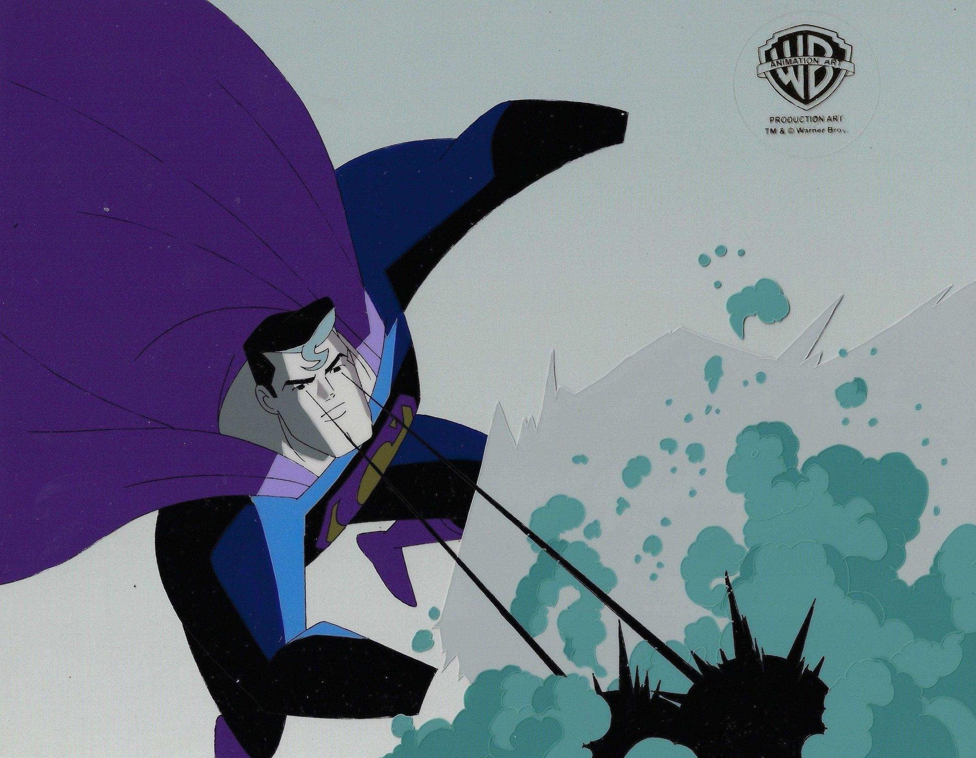 Superman: The Animated Series Production Cel: Superman - Art by DC Comics Studio Artists