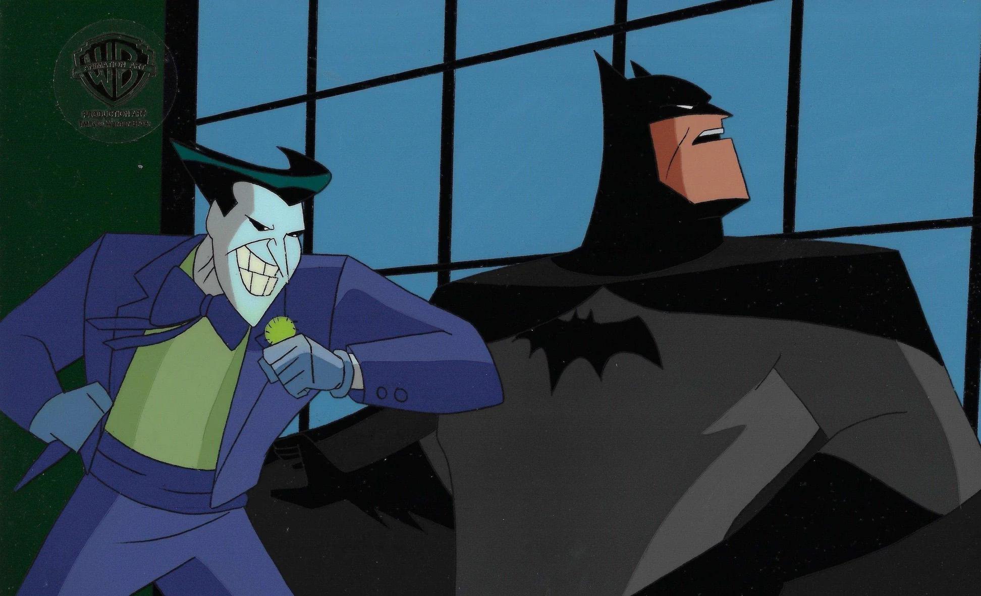 New Adventures Of Batman "Mad Love" Production Cel: Batman and Joker - Art by DC Comics Studio Artists