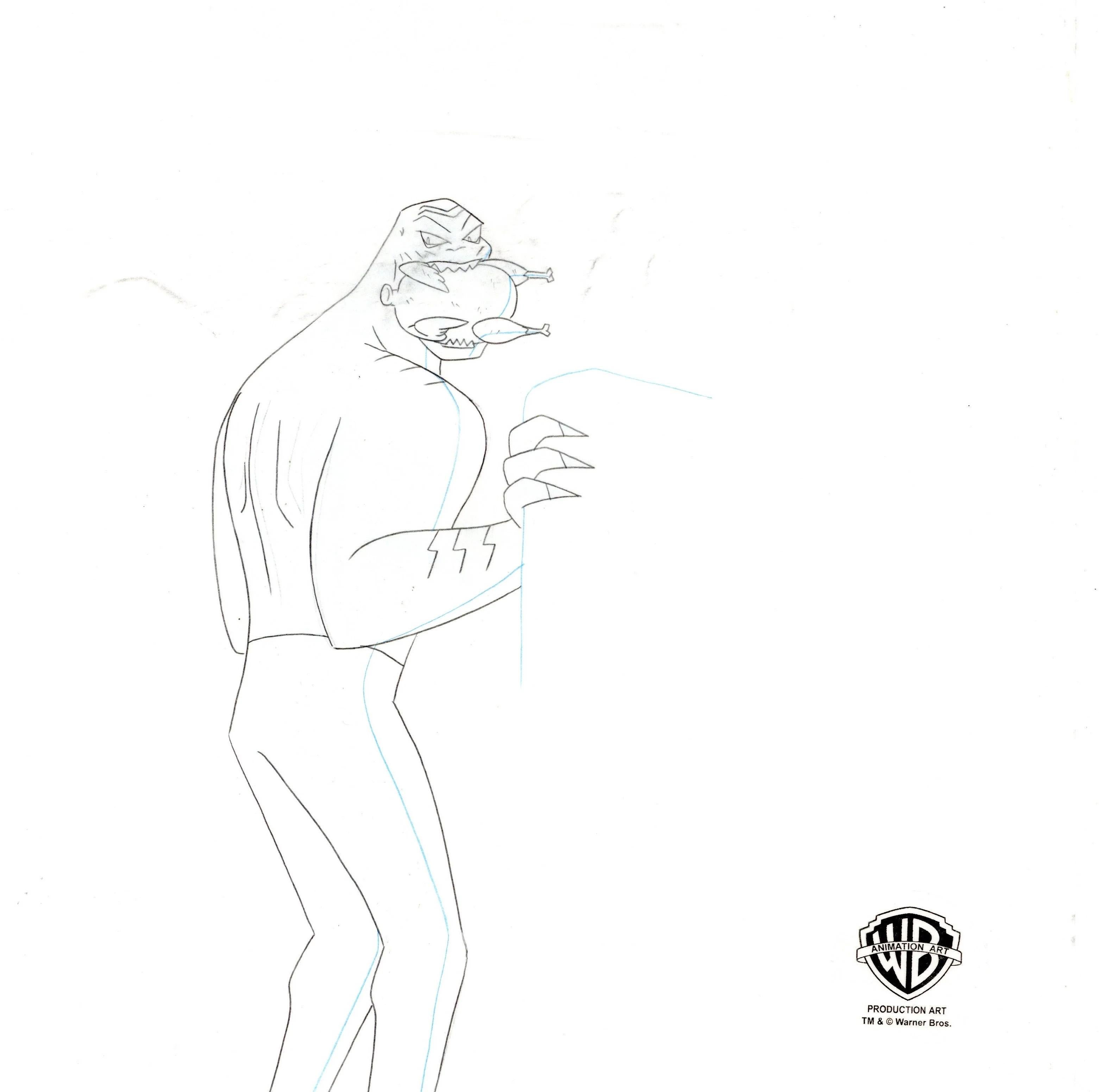 Disegno di produzione originale di The New Batman Adventures: Killer Croc - Art di DC Comics Studio Artists