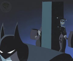 The New Batman Adventures Original Production Cel: Batman and Harley Quinn