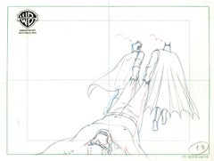 Vintage Batman The Animated Series Original Prod. Drawing: Batman, Robin, Killer Croc