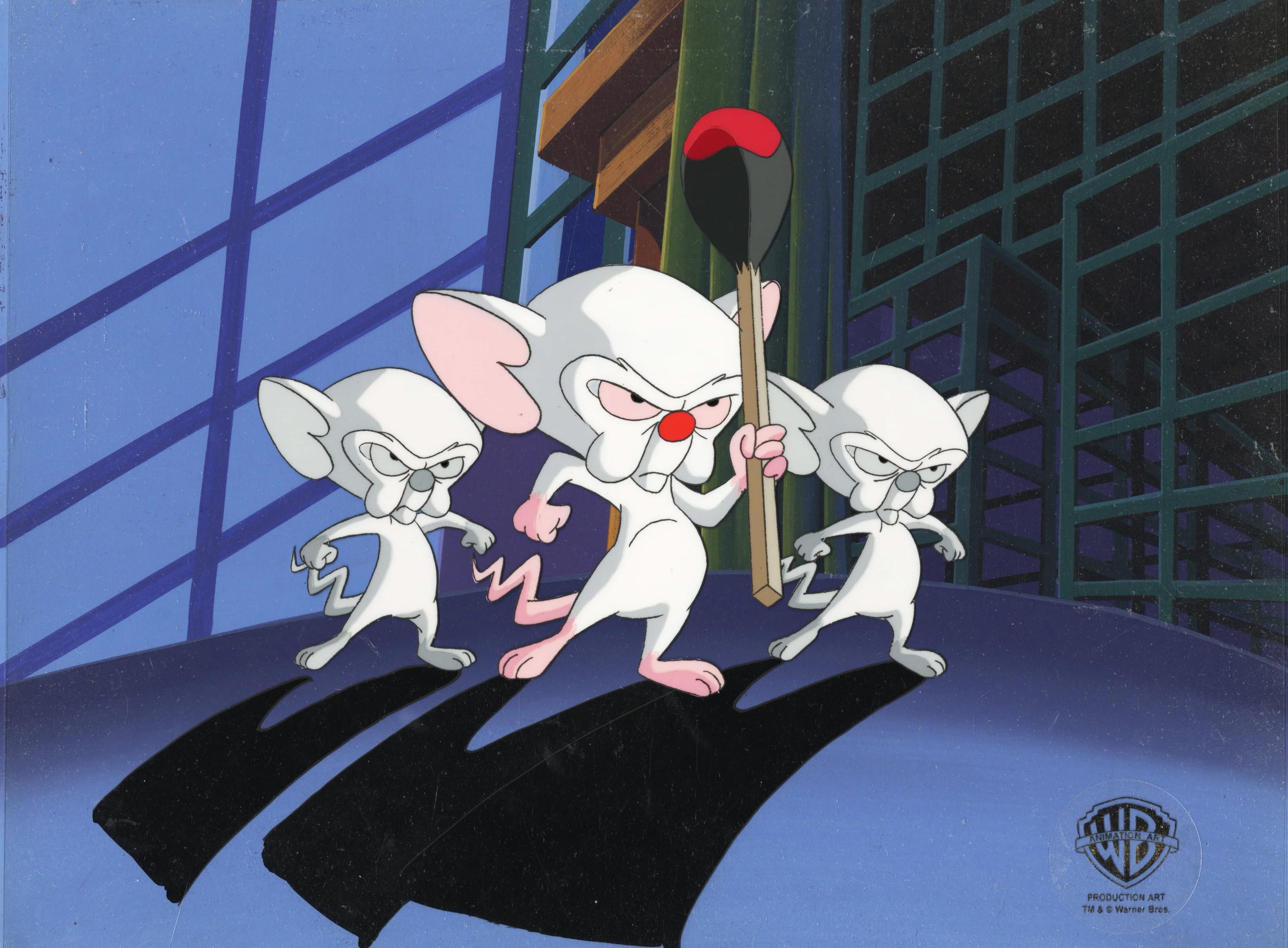 Pinky And The Brain Original Double Aperture Cels on Original Backgrounds - Art by Warner Bros. Studio Artists