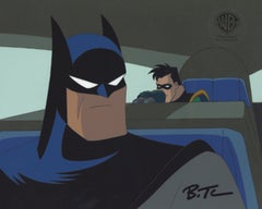Batman SubZero Original Cel On Original Background: Batman and Robin