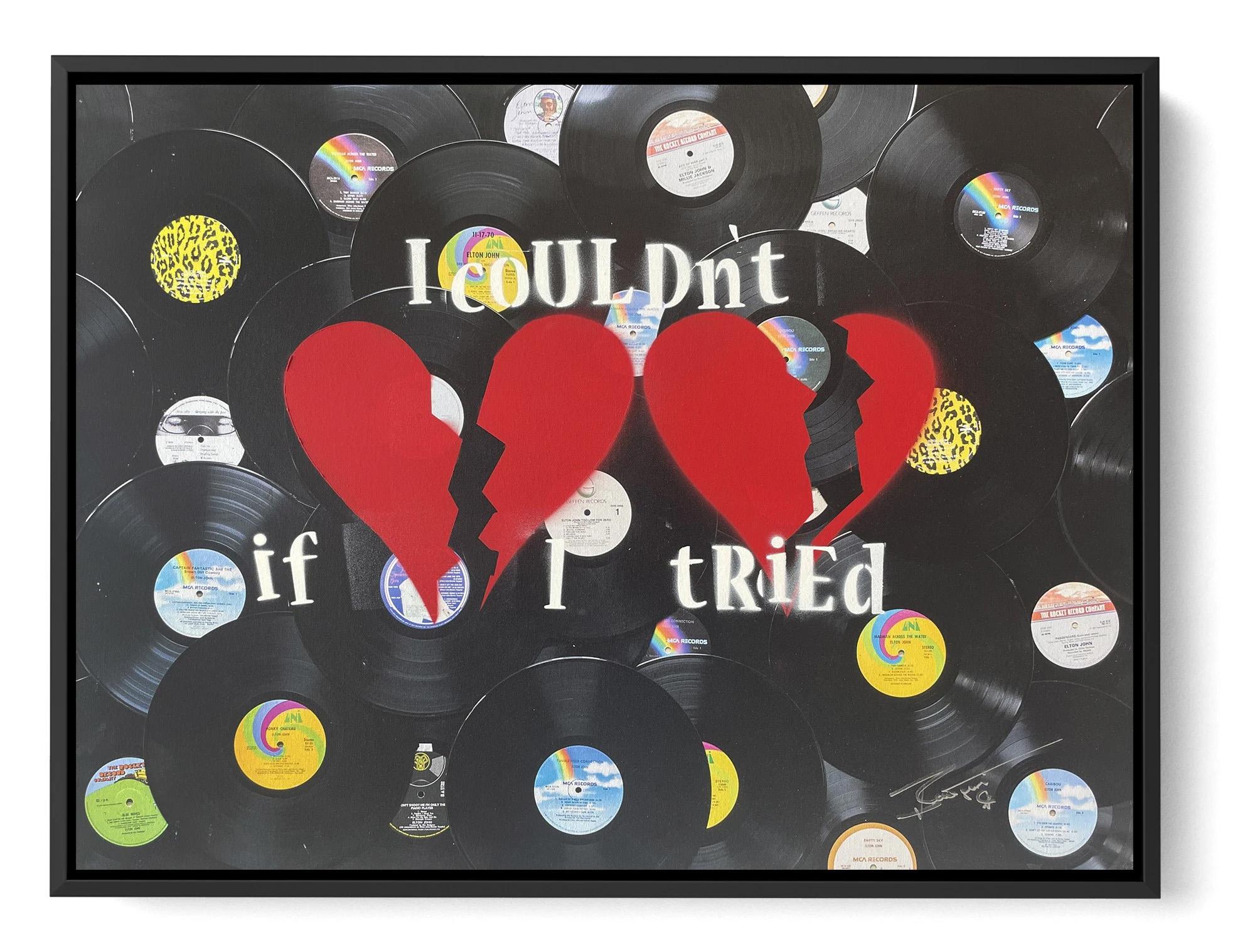 MEDIUM: Hand-embellished monotype on canvas
IMAGE SIZE: 25" x 33"
SKU: BT0016

Bernie Taupin's views art as a visual extension of his song lyrics. Inspired by "Don't Go Breaking My Heart,” released in 1976.