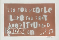 It's For People Like You (Peach) by Bernie Taupin