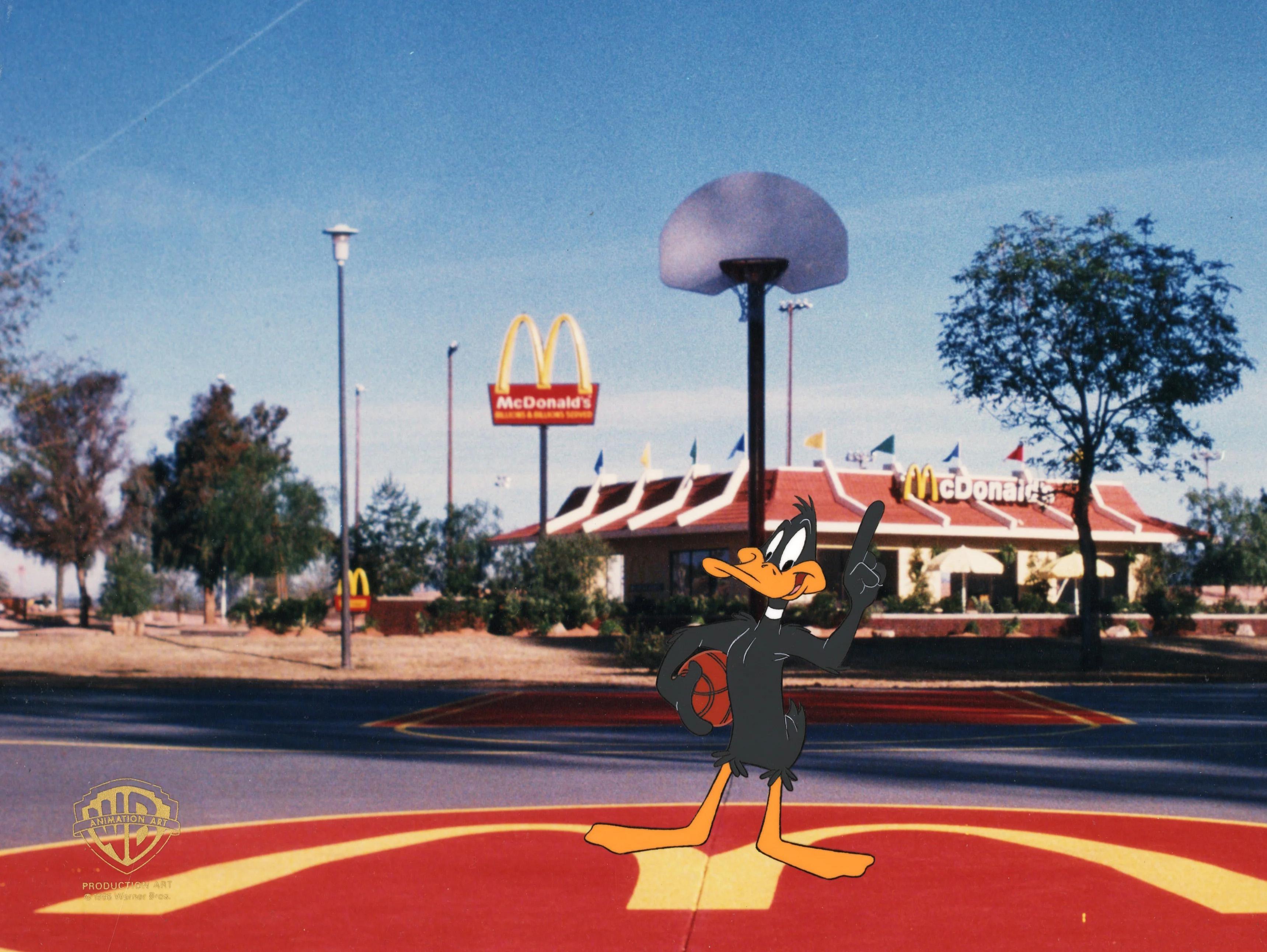 McDonald's NBA Commercial Original Production Cel: Daffy Duck - Art by Looney Tunes Studio Artists