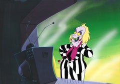 Vintage Beetlejuice Animated Original Prod Cel and Background w/ Drawing: Beetlejuice