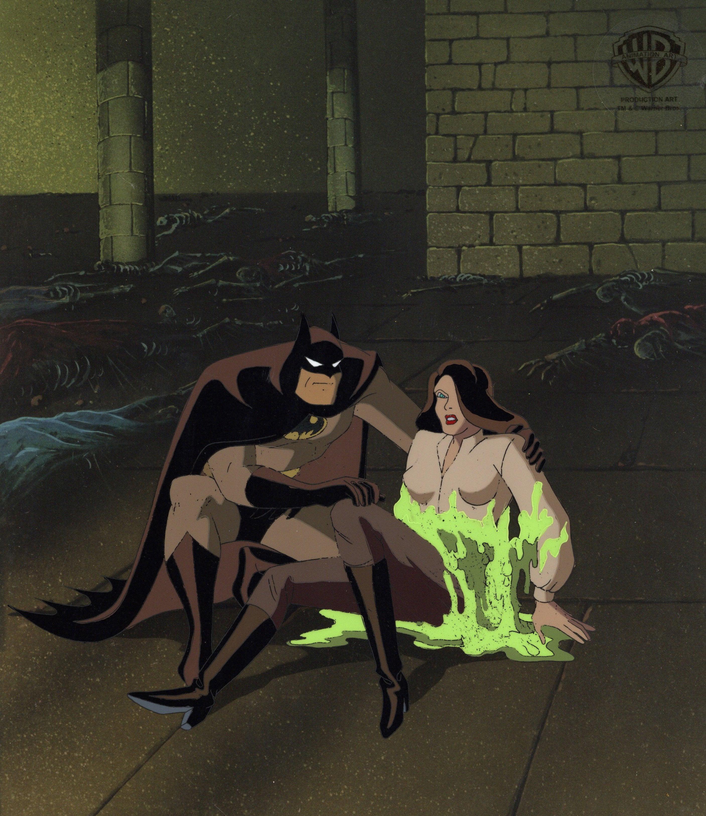 Batman The Animated Series Original Production Cel: Batman and Talia Al Ghul - Art by DC Comics Studio Artists