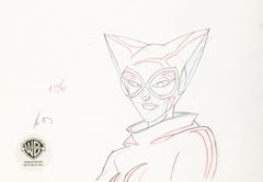 Vintage The Batman Original Production Drawing: Catwoman