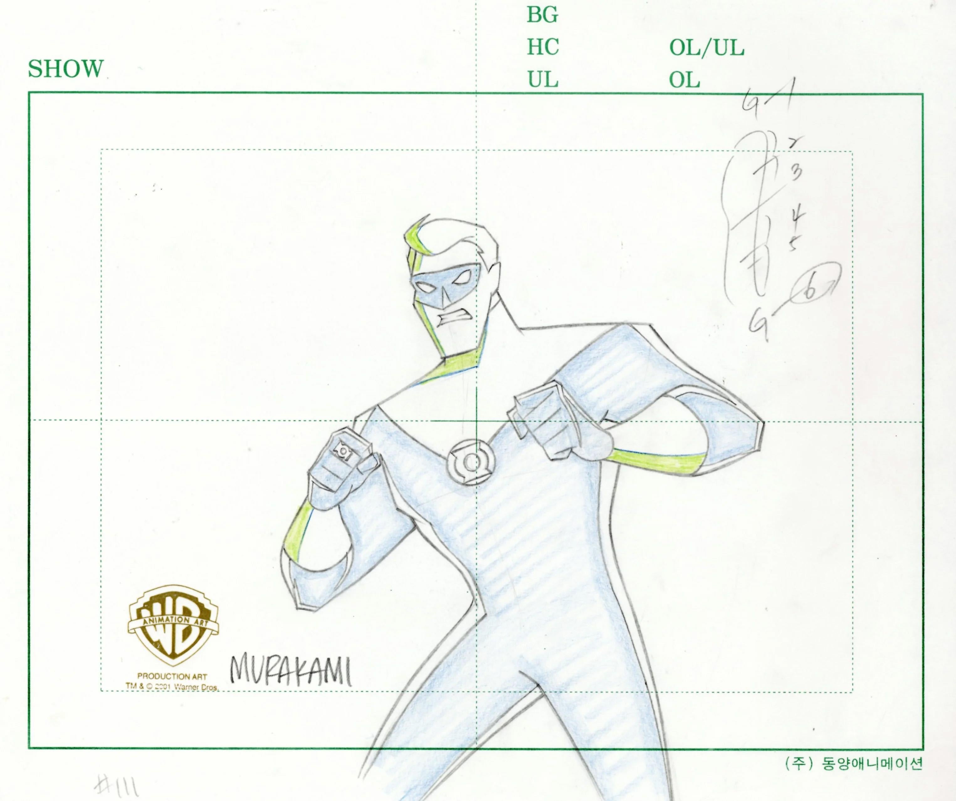 Superman the Animated Series Original Prod. Le dessin : Kyle Rayner / Lanterne verte - Art de DC Comics Studio Artists