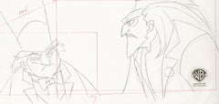 Disegno originale della produzione di Batman: Pinguino e Joker