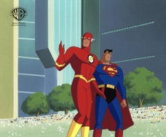 Superman the Animated Series Original Production Cel: The Flash and Superman