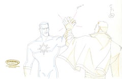 Justice League Unlimited Original Prod. Drawing: Captain Atom, Captain Marvel