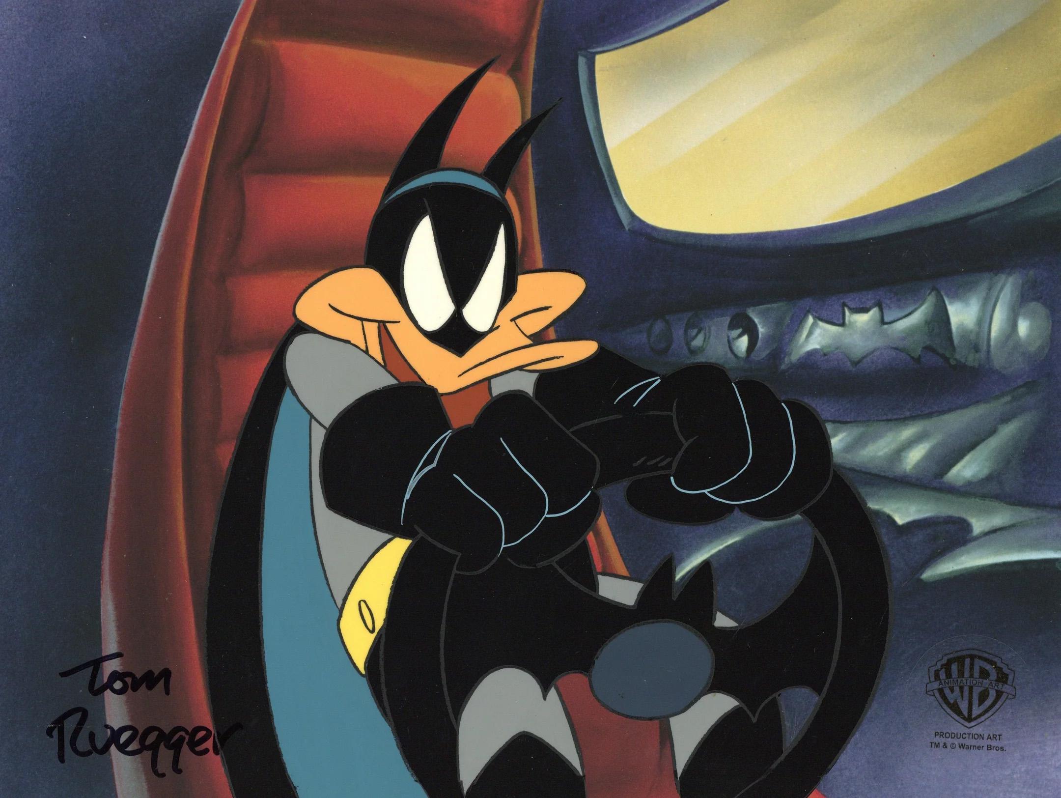 Tiny Toons Adventures Original Production Cel Signed by Tom Ruegger: Batduck - Art by Warner Bros. Studio Artists