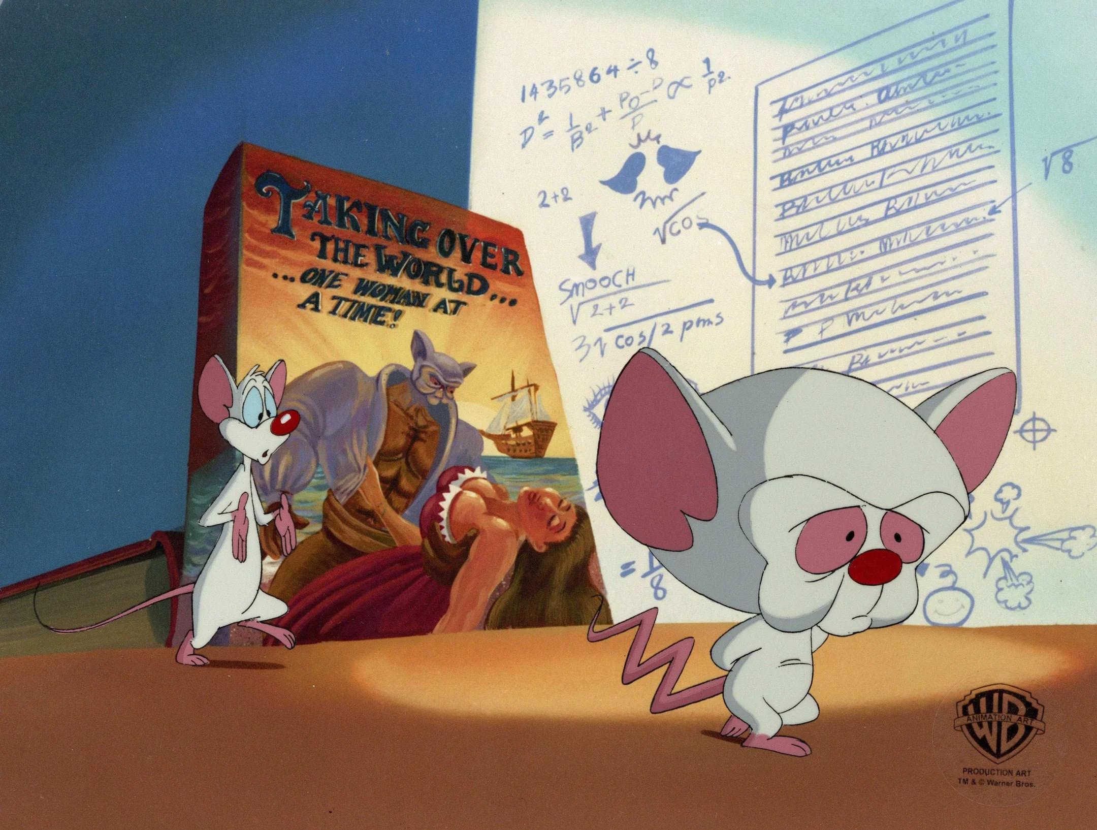 Pinky And The Brain Original Production Cel: Pinky and Brain - Art by Warner Bros. Studio Artists