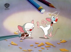Pinky Y El Cerebro Producción Original Cel con Dibujo a Juego: Pinky, El Cerebro