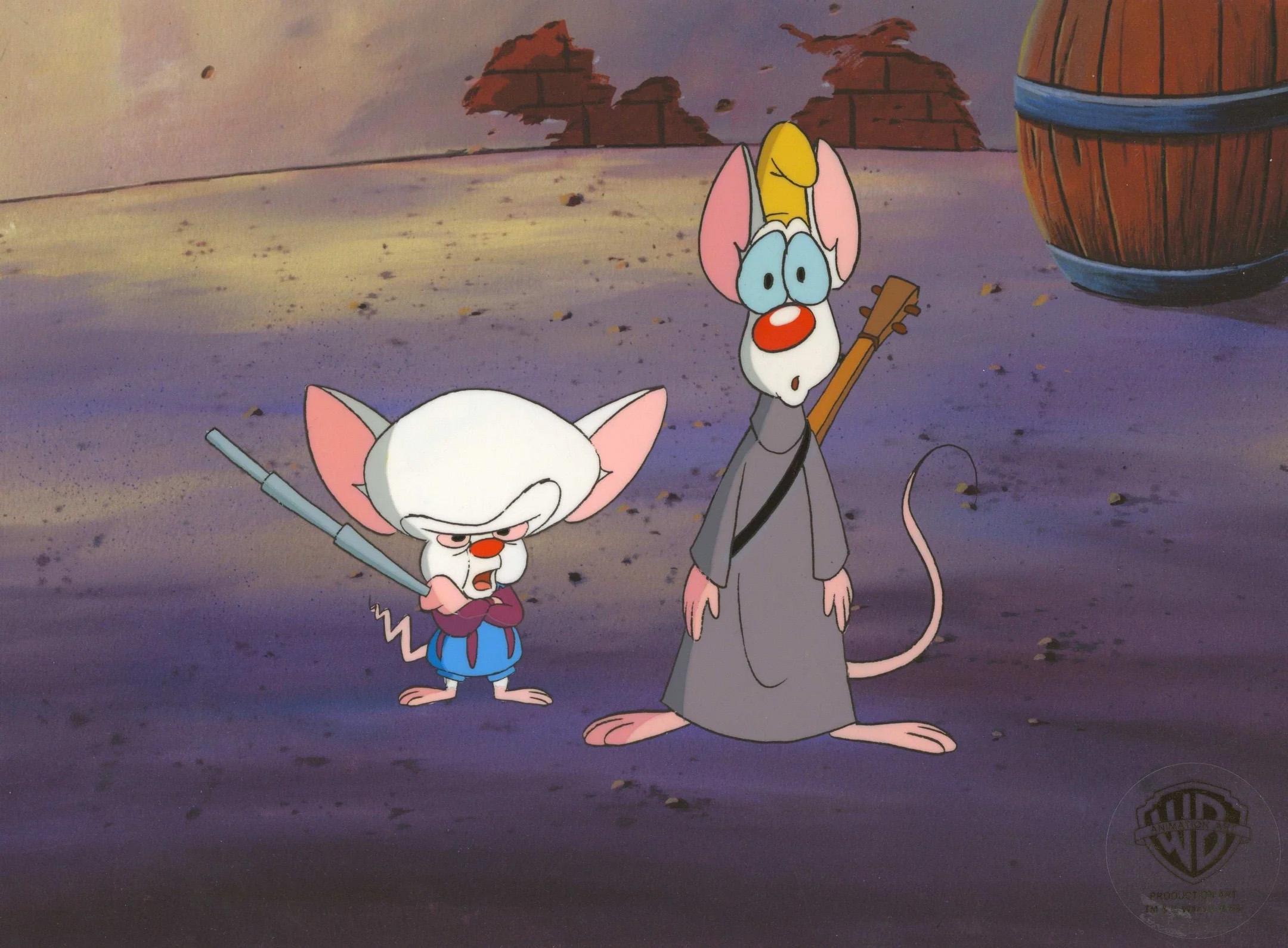 Pinky And The Brain Original Production Cel: Pinky and Brain - Art by Warner Bros. Studio Artists