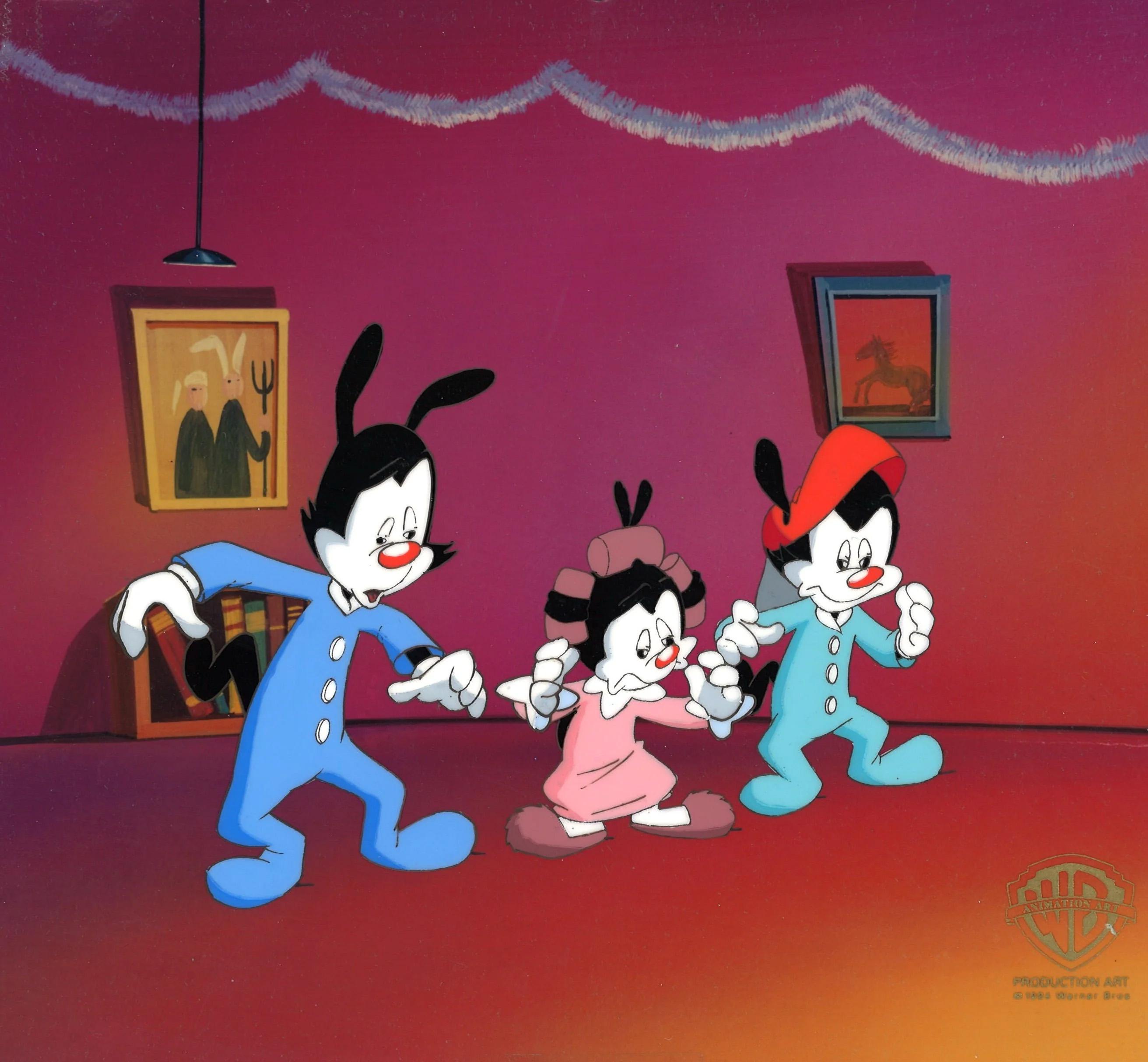 Animaniacs Original Production Cel: Yakko, Wakko and Dot - Art by Warner Bros. Studio Artists