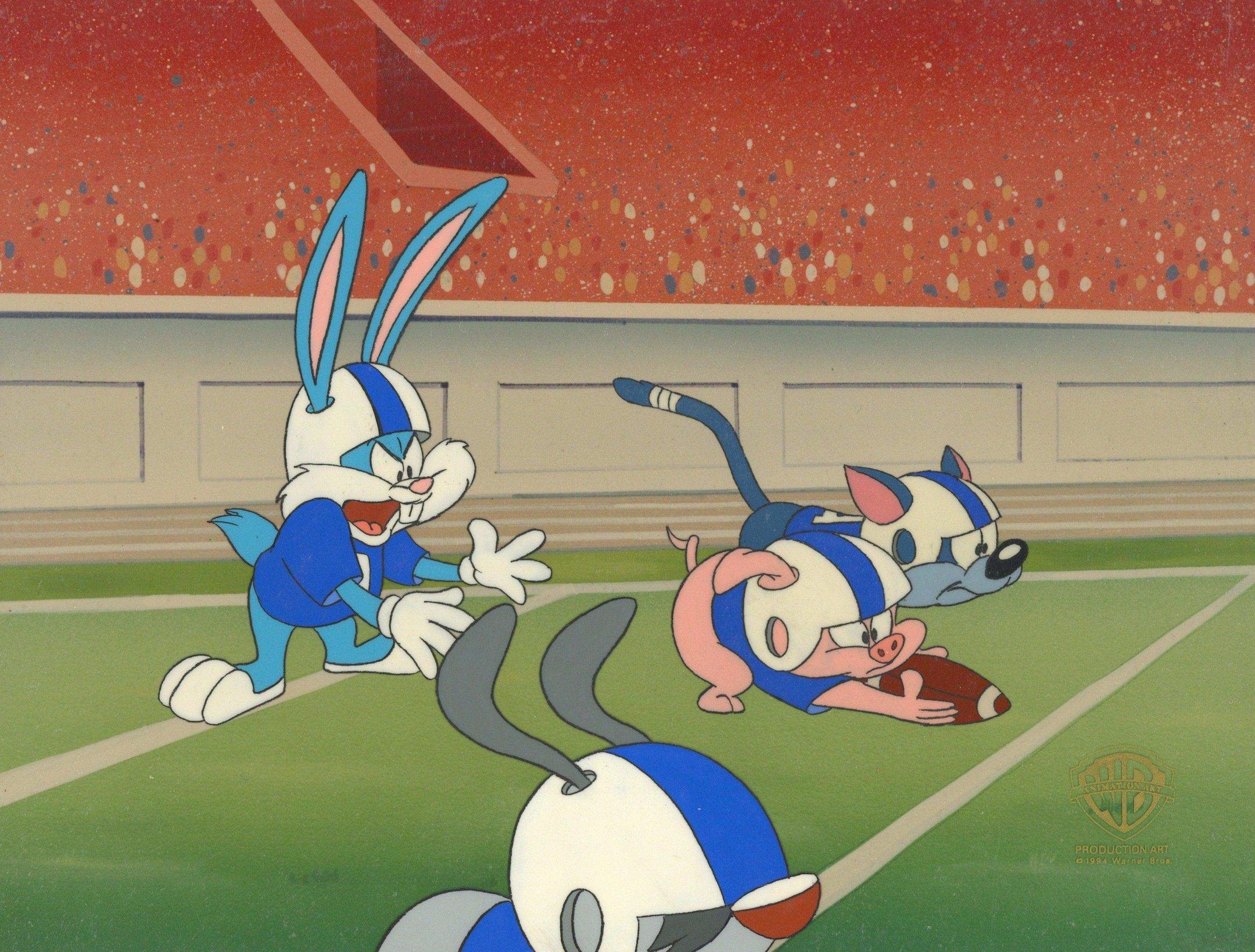 Tiny Toons Original Production Cel: Buster Bunny, Hamton J. Pig, and Furball - Art by Warner Bros. Studio Artists