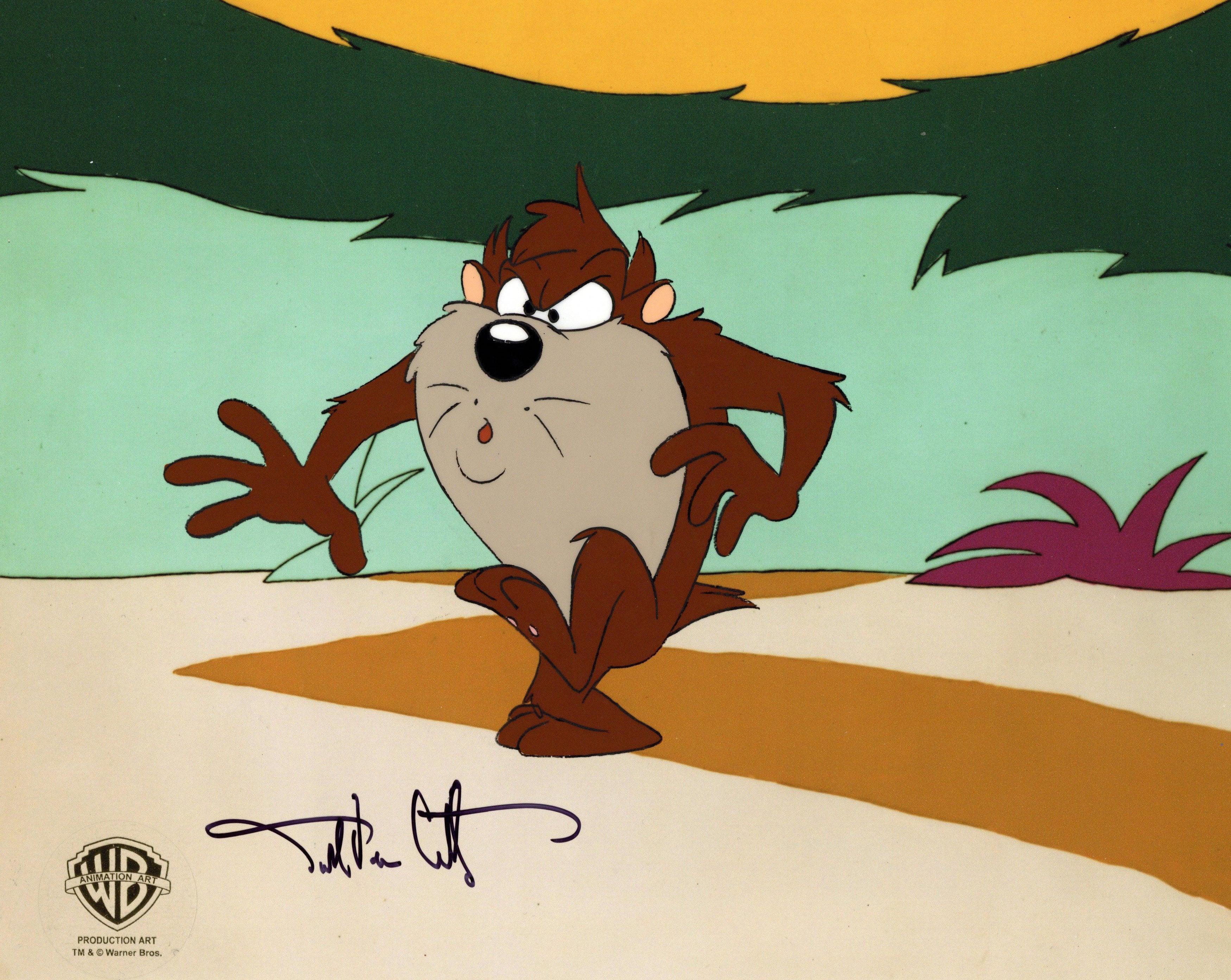 Looney Tunes Original Production Cel Signed By Darrell Van Citters: Tas