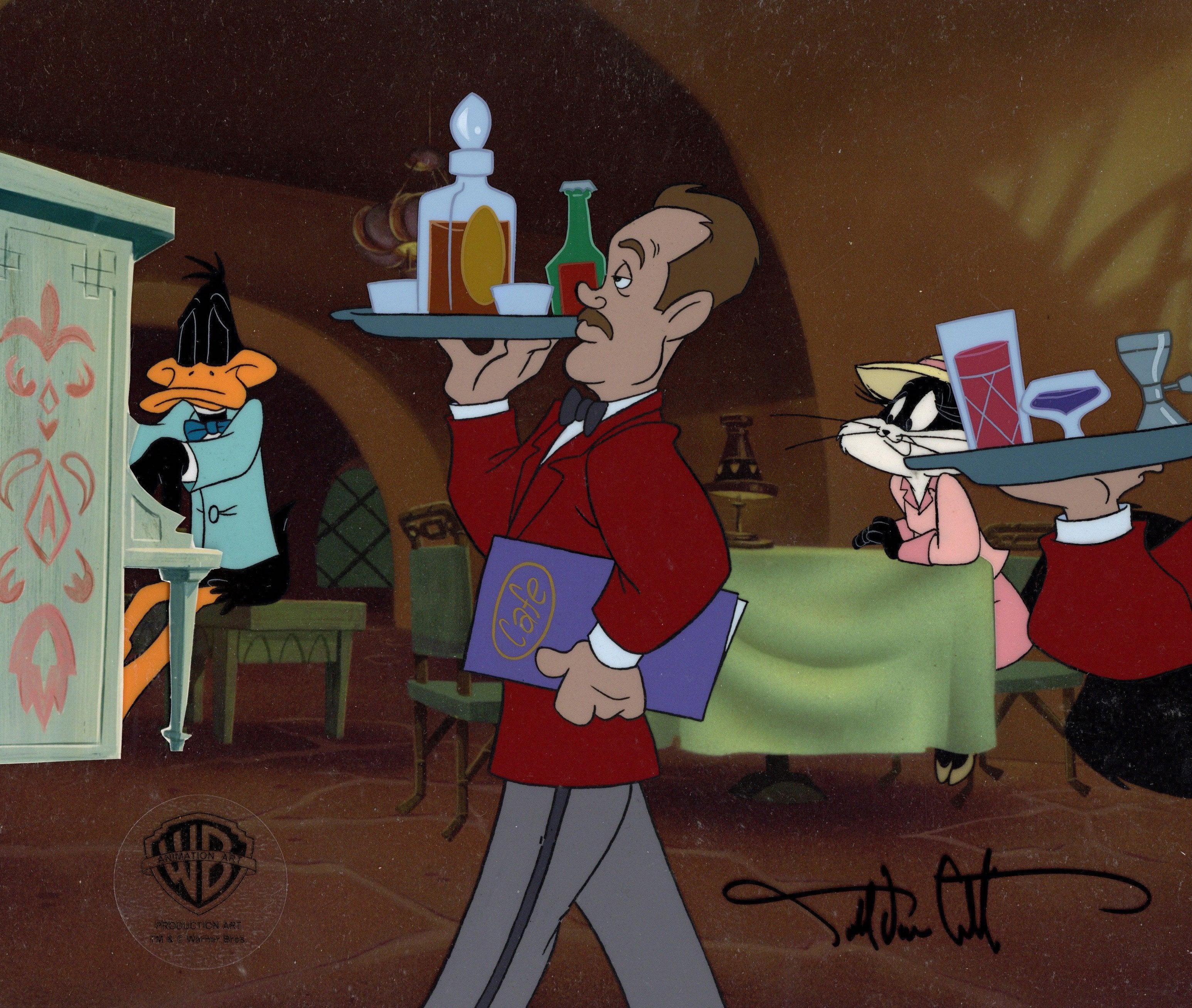 MEDIUM: Originalproduktion Cel auf gedrucktem Hintergrund 
BILDGRÖSSE: 12,5 x 10,5"
PRODUKTION: Looney Tunes, Carrotblanca
GEZEICHNET: Darrell Van Citters
SKU: IFA8092

ÜBER DAS BILD: Looney Tunes ist eine Serie von animierten Kurzfilmen von Warner