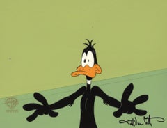 Looney Tunes Original Prod. Cel / Background signed Darrell Van Citters: Daffy