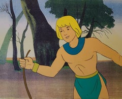 Vintage The Herculoids: Original Production Cel w/ Matching Drawing: Dorno