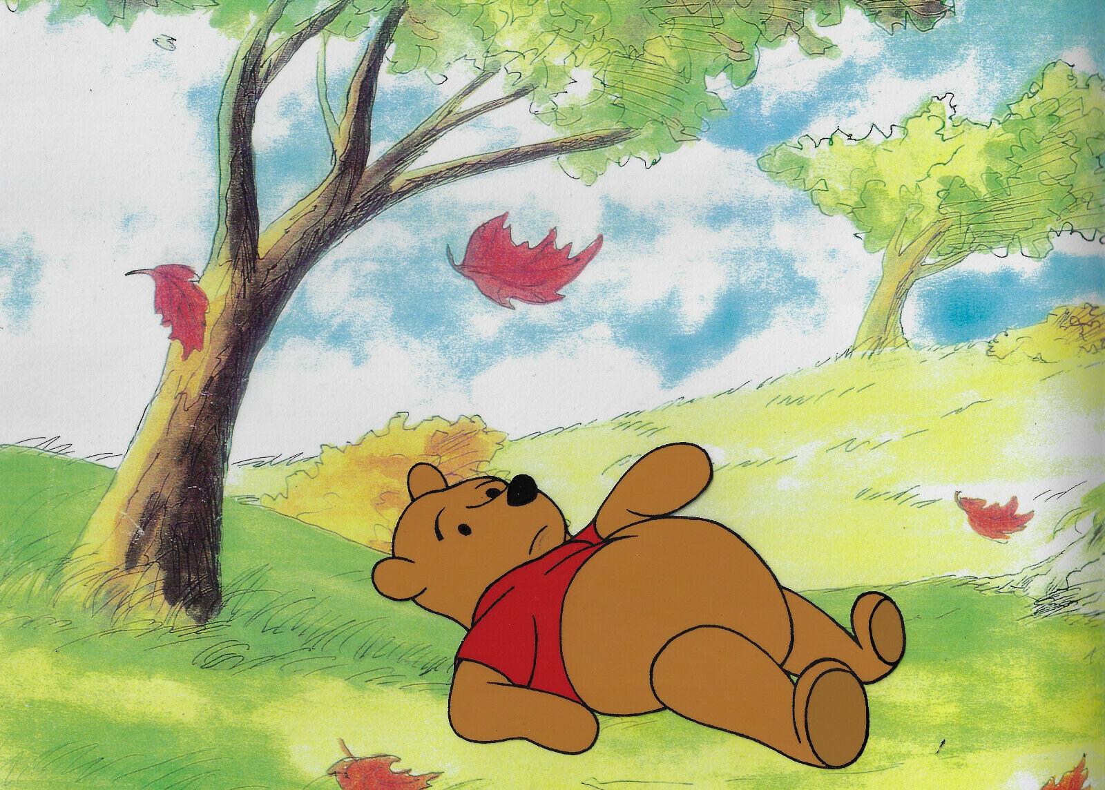 Disney's Winnie the Pooh Original Production Cel: Pooh Lying Down - Art by Walt Disney Studio Artists