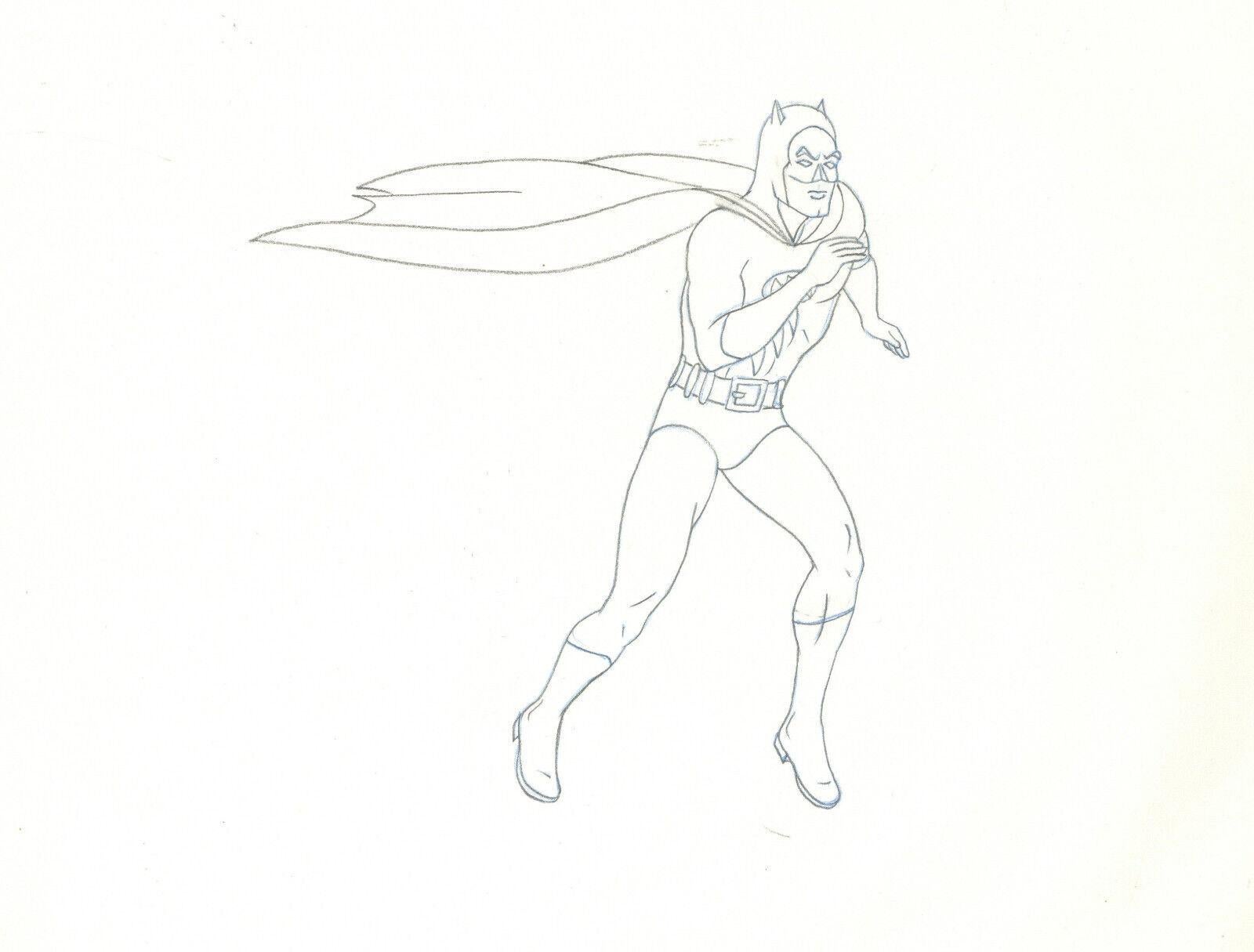 Super Friends: Original Prod. Cel + Matching Drawing Signed Bob Singer: Batman - Pop Art Art by DC Comics Studio Artists