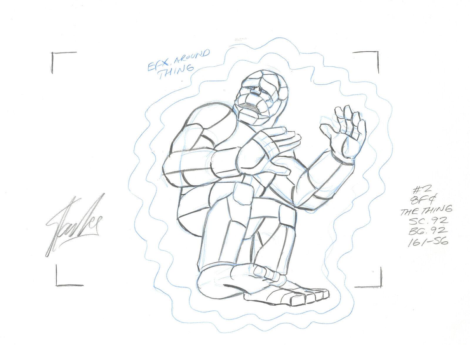 La Cosa Serie 1979 Hanna Barbera Cel/Dibujo Original firmado por Stan Lee en venta 1