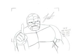 The Thing Series 1979 Hanna Barbera Original Cel/Drawing signed by Stan Lee