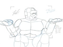 The Thing Series 1979 Hanna Barbera Original Cel/Drawing signed by Stan Lee