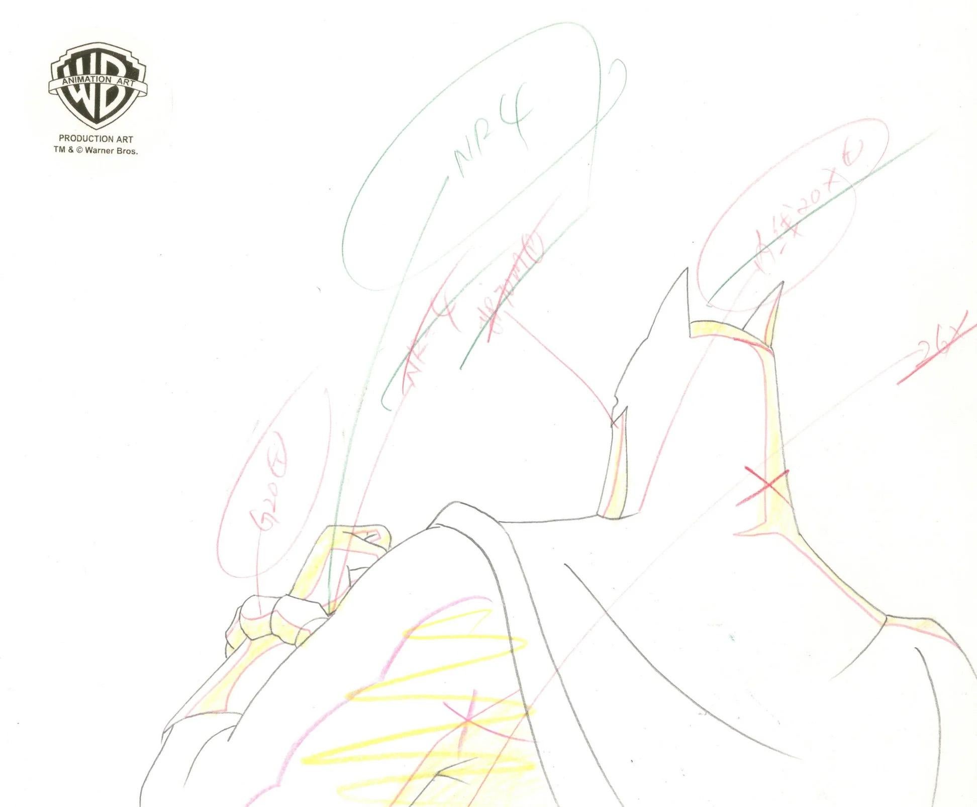 Cel e sfondo di produzione originale BTAS con disegno abbinato: Batman, Ivy - Art Pop Art di Warner Bros. Studio Artists