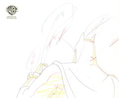 BTAS Original Production Cel & Background with Matching Drawing: Batman, Ivy