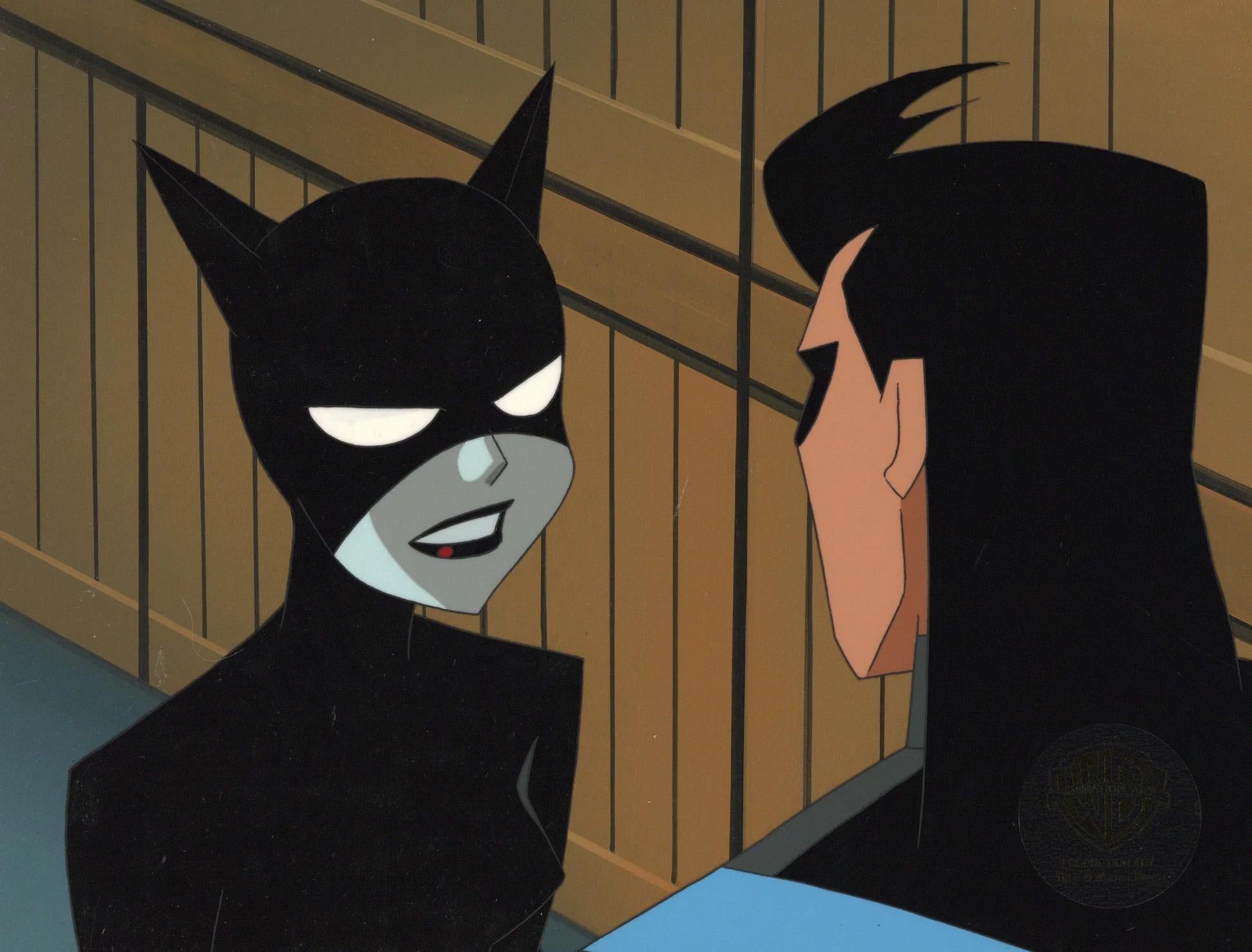 The New Batman Adventures Original Prod. Cel & Background: Catwoman, Nightwing  - Art by DC Comics Studio Artists