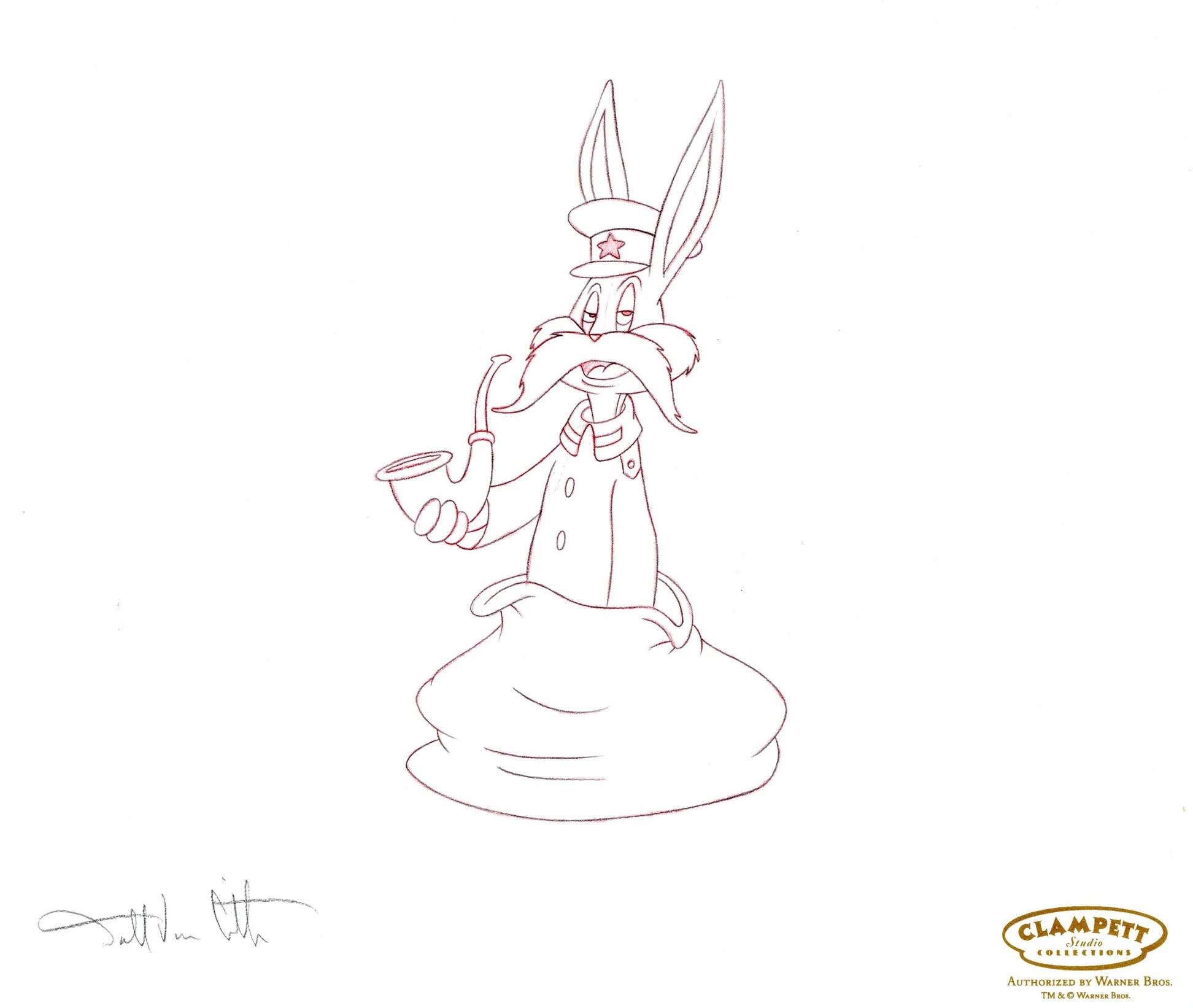 Looney Tunes Original Production Drawing signed Darrell Van Citters: Bugs Bunny - Art by Looney Tunes Studio Artists