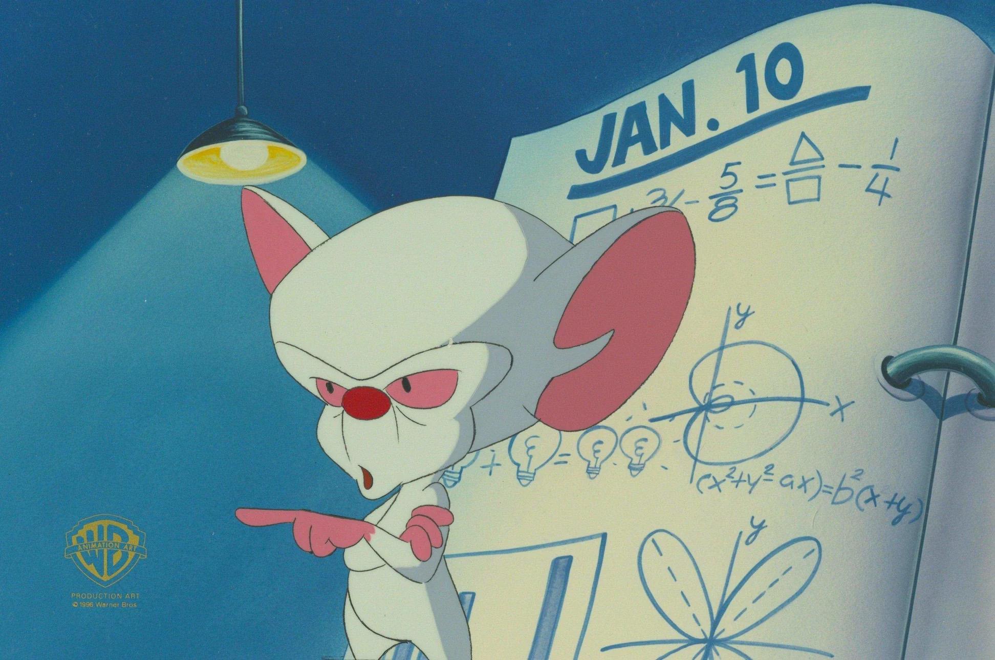 Pinky And The Brain Original Production Cel: Brain - Art by Warner Bros. Studio Artists