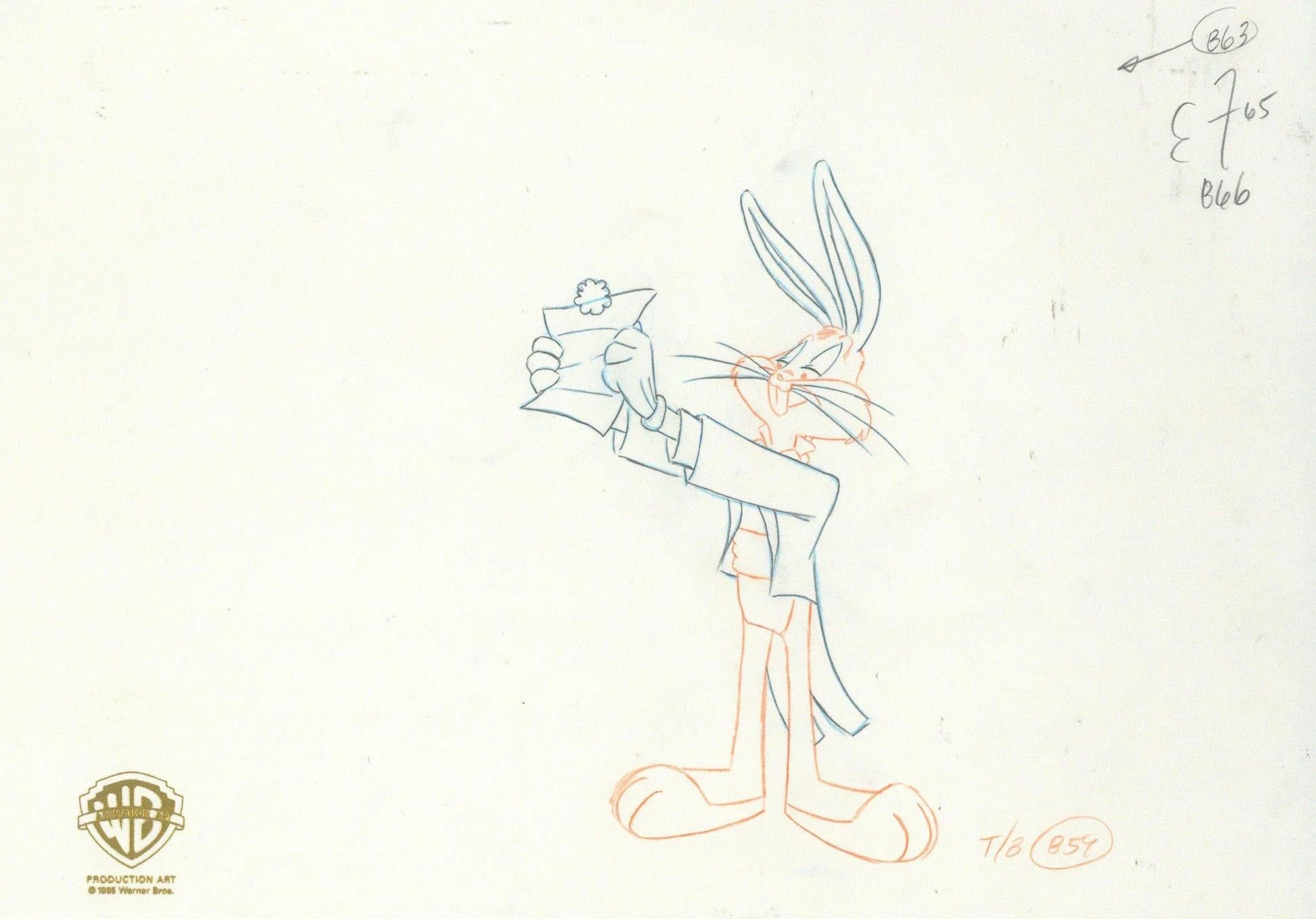Looney Tunes - Dessin de production d'origine : Bugs Bunny - Art de Looney Tunes Studio Artists