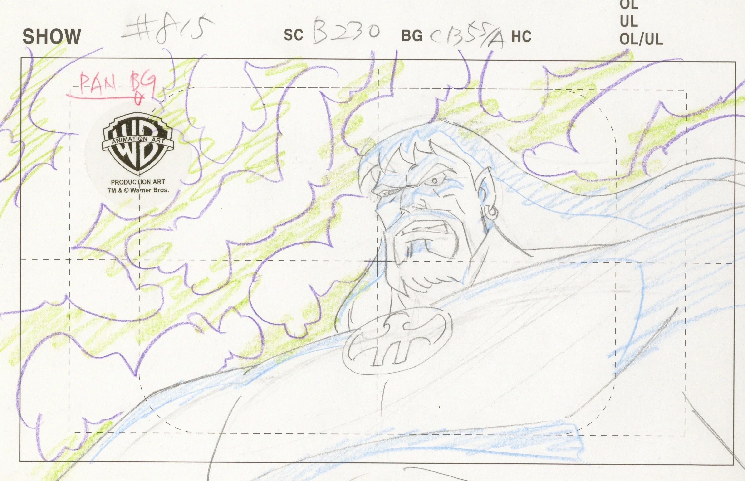 Justice League Original Production Drawing: Aquaman - Art by DC Comics Studio Artists