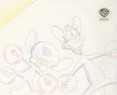 Pinky And The Brain Original Production Drawing: Pinky and Brain