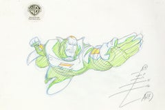 Production originale du dessin du capitaine Marvel de la Ligue de justice