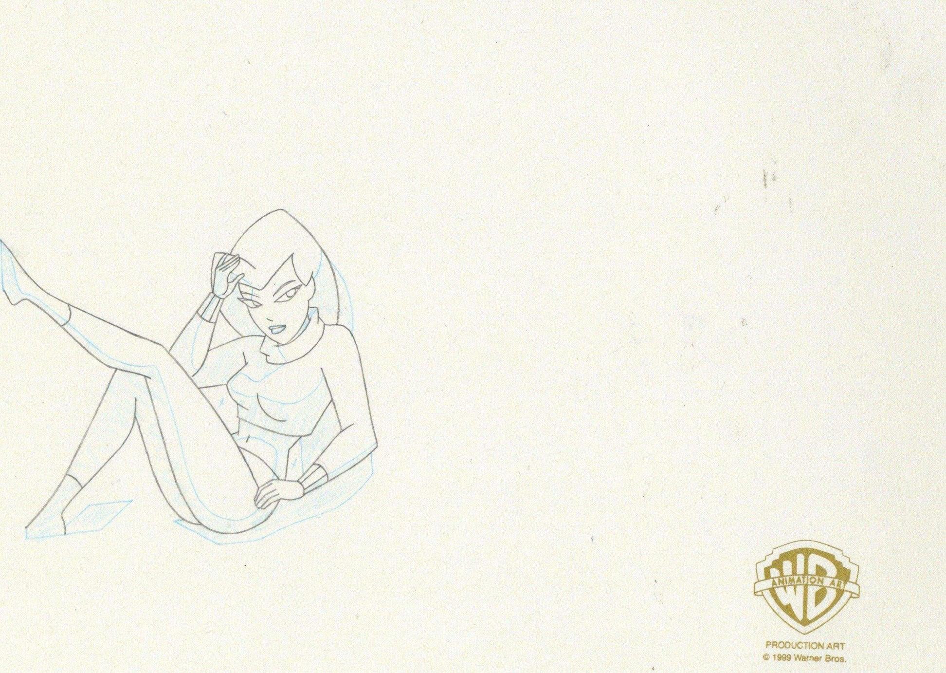 The New Batman Adventures Original Production Drawing: Poison Ivy - Art by DC Comics Studio Artists