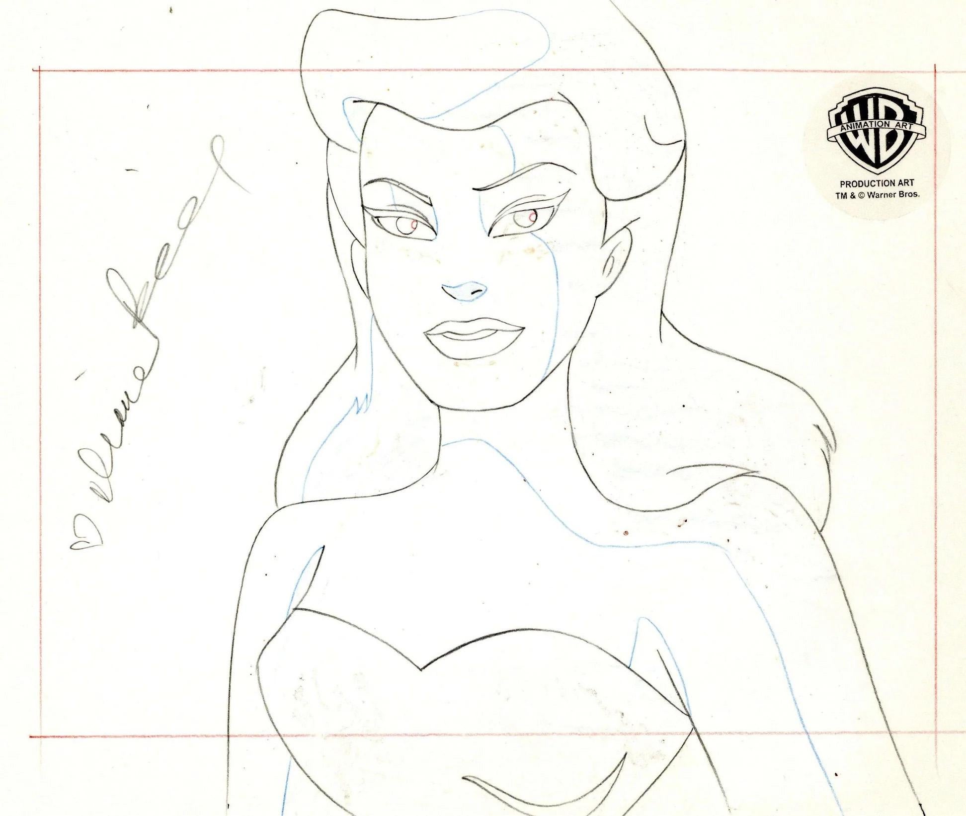 Batman The Animated Series Production Drawing signed Diane Pershing: Poison Ivy - Art by DC Comics Studio Artists