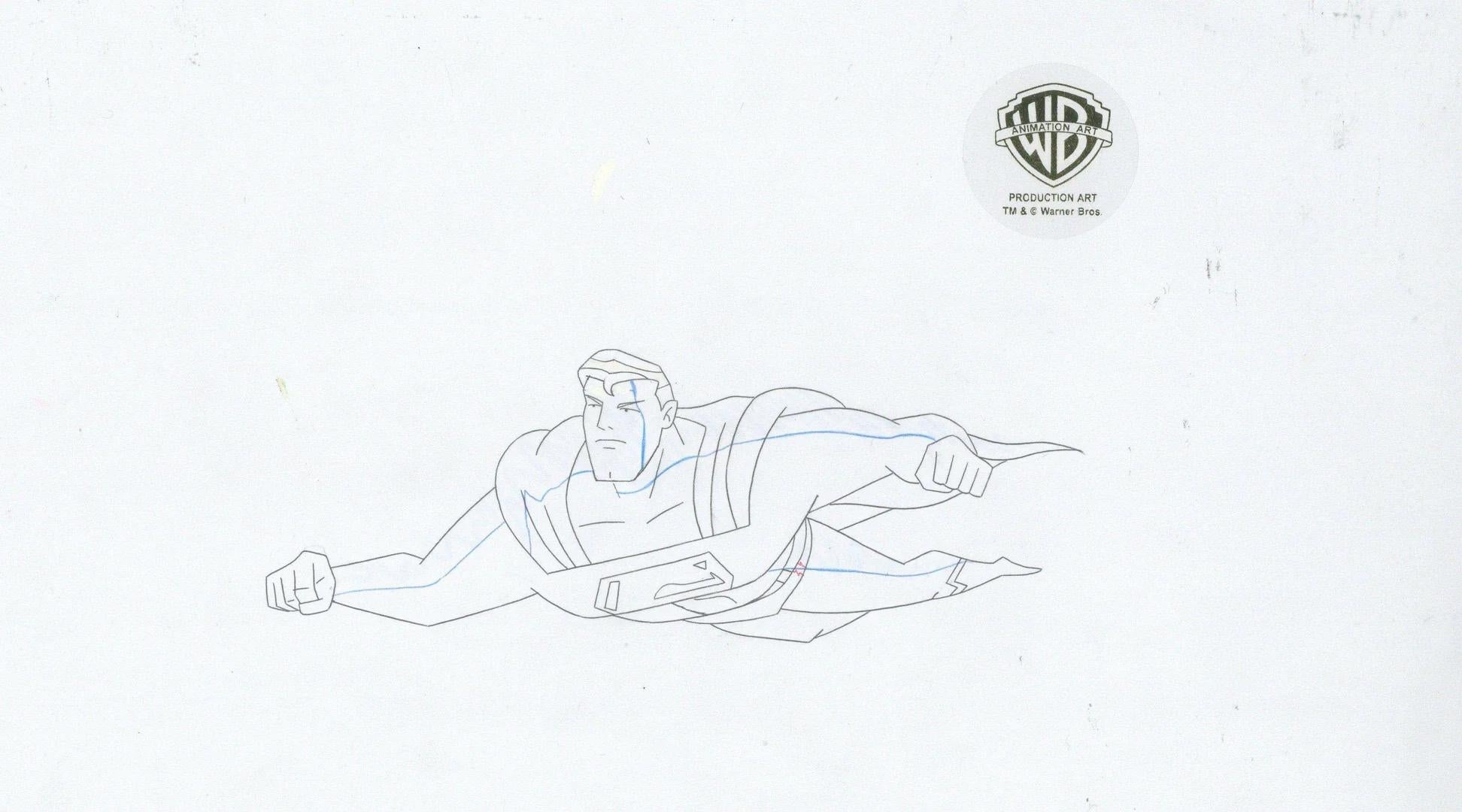 Justice League Original Production Drawing: Superman - Art by DC Comics Studio Artists