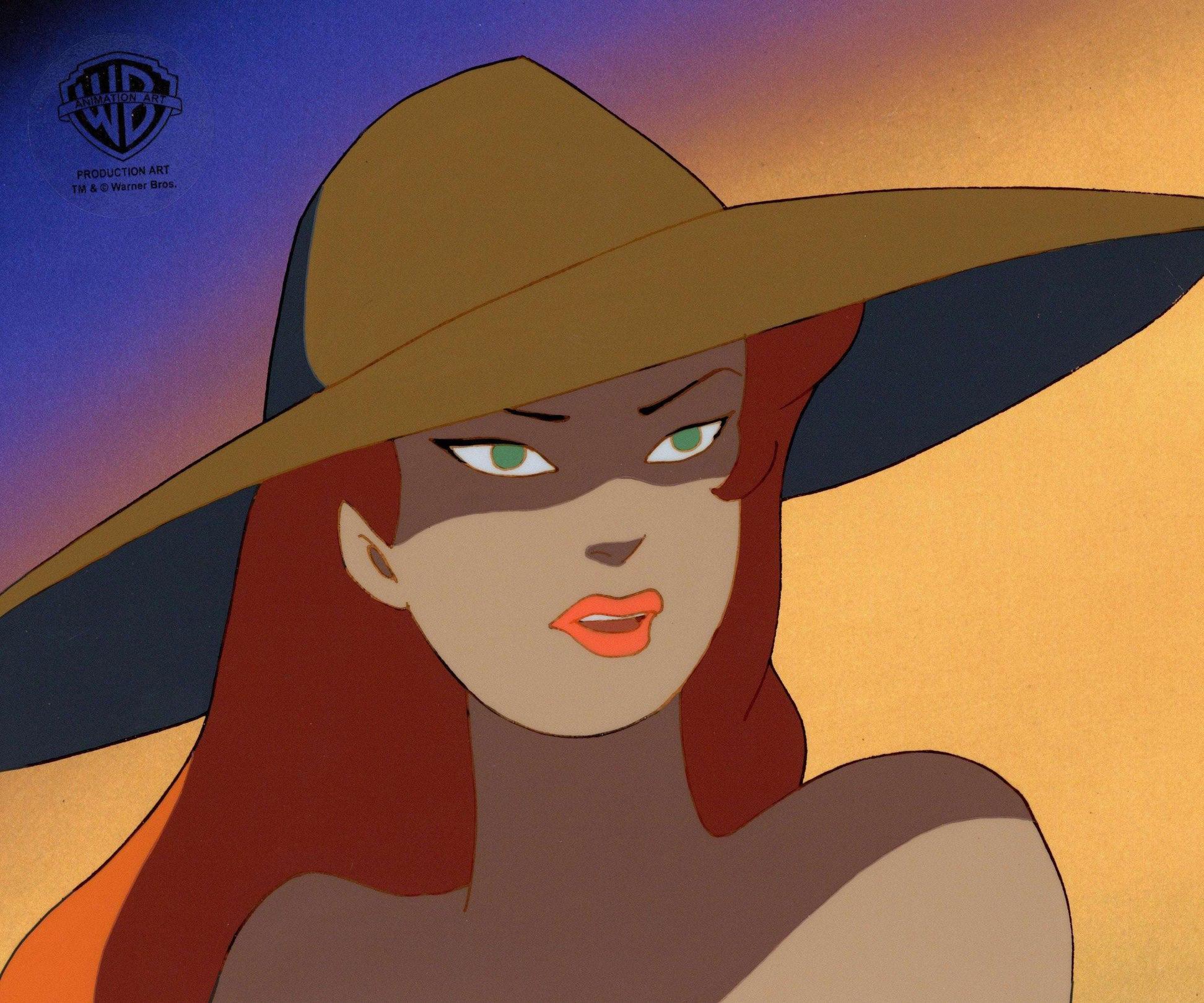Batman The Animated Series Original Cel with Matching Drawing: Poison Ivy - Art by DC Comics Studio Artists